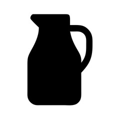 Black silhouette of a pitcher or jug vector illustration for kitchenware and drinkware needs