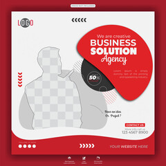 Creative Business Solution Agency Promotional Social Media Post Design 