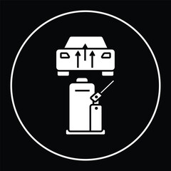 Car lifter air hydraulic icon illustration