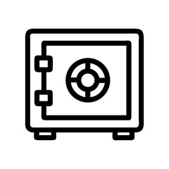 Safe box icon vector illustration for security and protection of valuable assets and money storage
