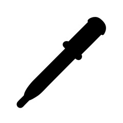 Isolated black dropper vector illustration for chemistry lab equipment and liquid dispensing needs