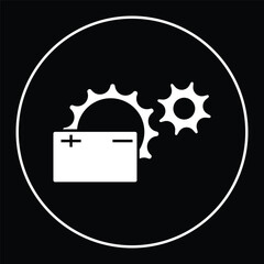Accu maintenance logo icon illustration. Accu car repair vector