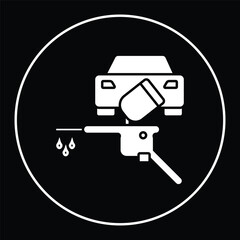 Paint body repair icon. Change paint color of car illustration