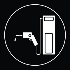 Fuel refill gas station car illustration