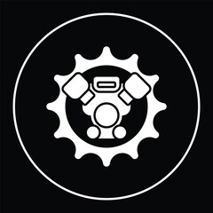 Engine logo illustration. Engine icon and symbol vector