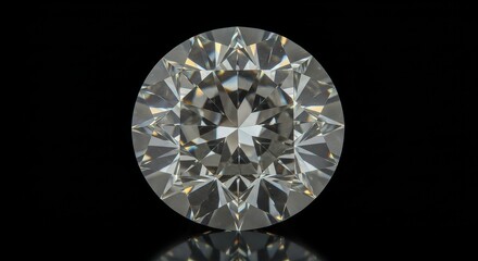 Sparkling Gemstone: Brilliance and Clarity - A captivating showcasing the intricate facets of a gemstone, symbolizing luxury, precision, brilliance, rarity, and perfection