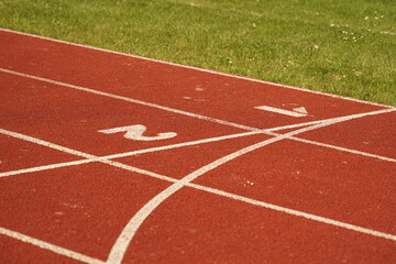red running track