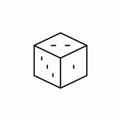 dice cube icon sign vector