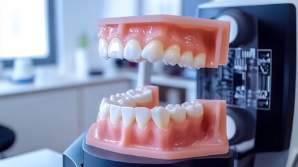 3d dental scanner capturing a detailed digital impression of a patient's teeth modern dental technology high resolution close up