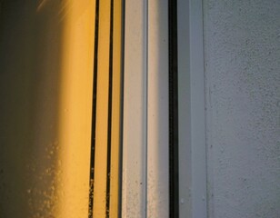 Grau-weiß-gelbe Fassade als Hintergrund