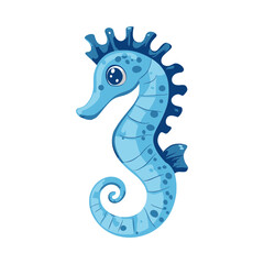 Ocean's Elegant Embrace: An isolated illustration of a seahorse is gracefully presented, embodying the quiet grace and intricate beauty of marine life.