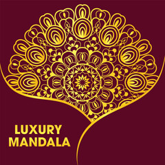 Luxurious Golden Mandala Design for Invitations and Decorative Purposes