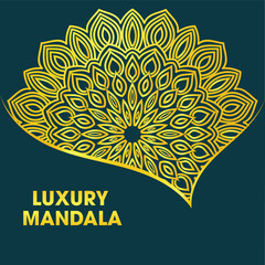 Luxurious Golden Mandala Design for Invitations and Decorative Purposes