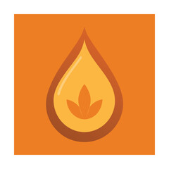 Natural essential oil drop wellness spa logo