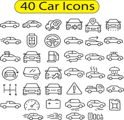 Car icons sheet