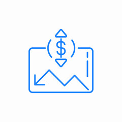 price fluctuations icon sign vector