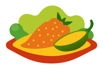 Spicy Mexican Elote with Cheese and Lime Vector Art