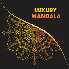 Luxury Golden Mandala Art for Decoration