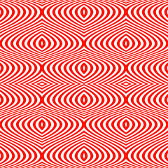 Optical ornament. Seamless pattern. Geometrical backdrop. Op art background. Geometric wallpaper. Modern motif. Linear textile print. Embroidery design. Abstract image. Ethnic vector work.