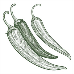 Three fiery peppers are depicted with the words "lon it."