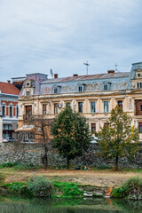 Obraz premium Buildings in downtown city of Lugoj, Romania