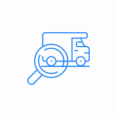 truck inspection icon sign vector