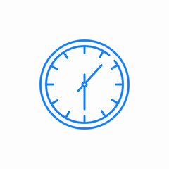 wall clock simple icon sign vector