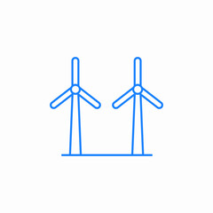 windmill alternative energy icon sign vector