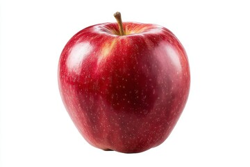 whole apple front facing realistic photograph isolated on white background with no text or images in the middle of the frame and defined edges, clean lines, for world renowned magazine publication
