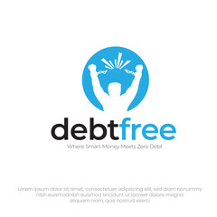 Debt-Free Logo Badge Vector