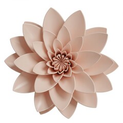 Fototapeta premium Peach colored lotus flower graphic isolated on white background
