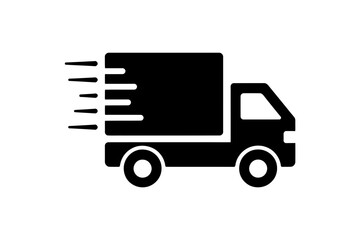 Fast delivery truck icon shipping and transportation