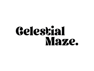 Classic Lettering Minimal Fashion Designs. Abstract Fashion font alphabet. Celestial Maze. white background,