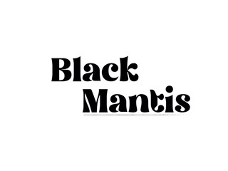 Classic Lettering Minimal Fashion Designs. Abstract Fashion font alphabet. Black Mantis. white background,