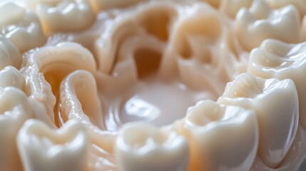 Dental Implant Model Close-up on White Background