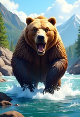 A 3D icon of a wild animal