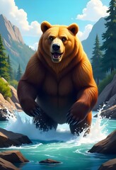 A 3D icon of a wild animal