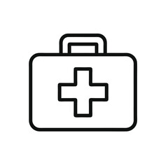 First aid kit icon medical cross healthcare symbol