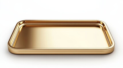 Rectangle gold frame for web presentation, thumbnail ,banner , luxury horizontal border, png with white background