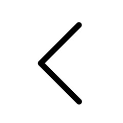 A simple black left arrow pointing towards the left side on a white background in a minimalist style design