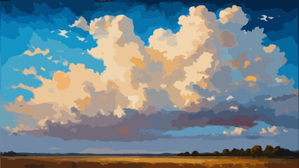 Clouds painting