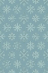 Seamless Winter Snowflake Pattern on a Cool Blue Background