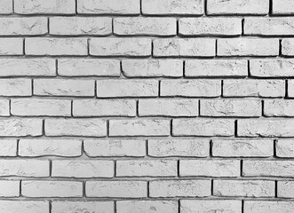 Brutal grey brick flat wall background. Space for text. Texture close-up.