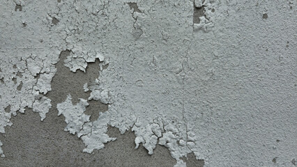 Peeling and scuffing white painted wall texture. Old white building wall texture. Texture and...