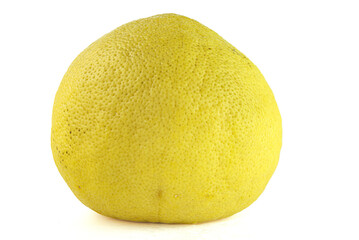 Large Yellow Grapefruit on white background