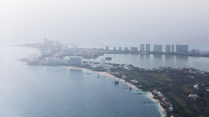 Sunrise in the hotel zone of Cancun, Mexico, Riviera Maya