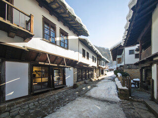 Winter view of Ethnographic village Etar, Bulgaria