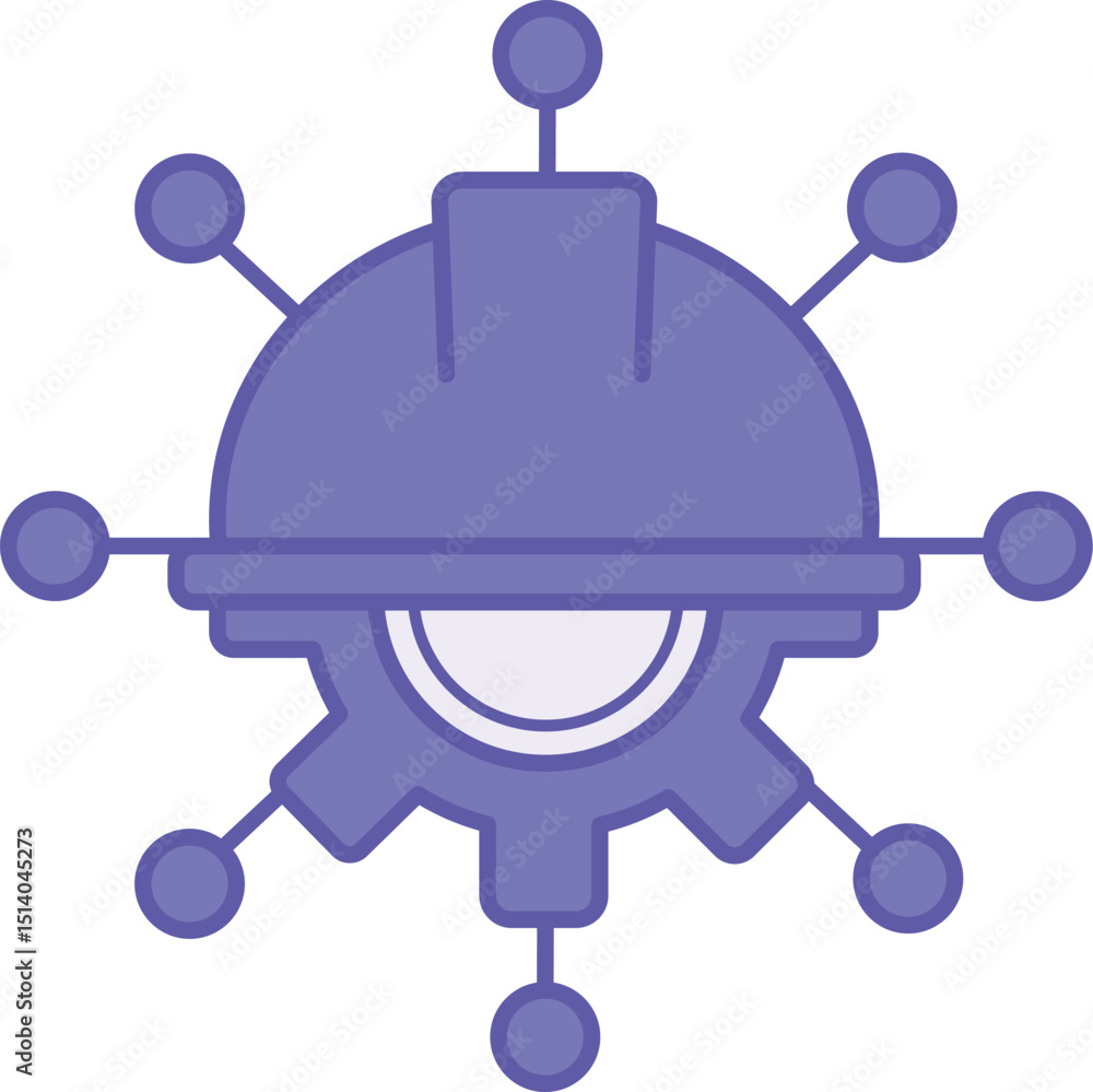 Poster colored engineering icon. vector illustration. development of new technologies and infrastructure. i