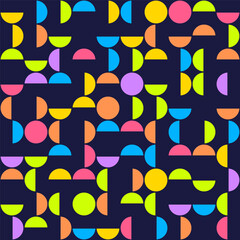 Seamless Geometric Pattern. Colorful Abstract Shapes
