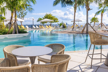 swimming pool in hotel